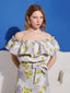 Fig Flora Jacquard Ruffle Top