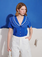 Aegean Trim Blouse