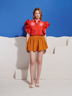 Apricot Sky Trim Top
