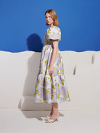 Fig Flora Jacquard Midi Dress