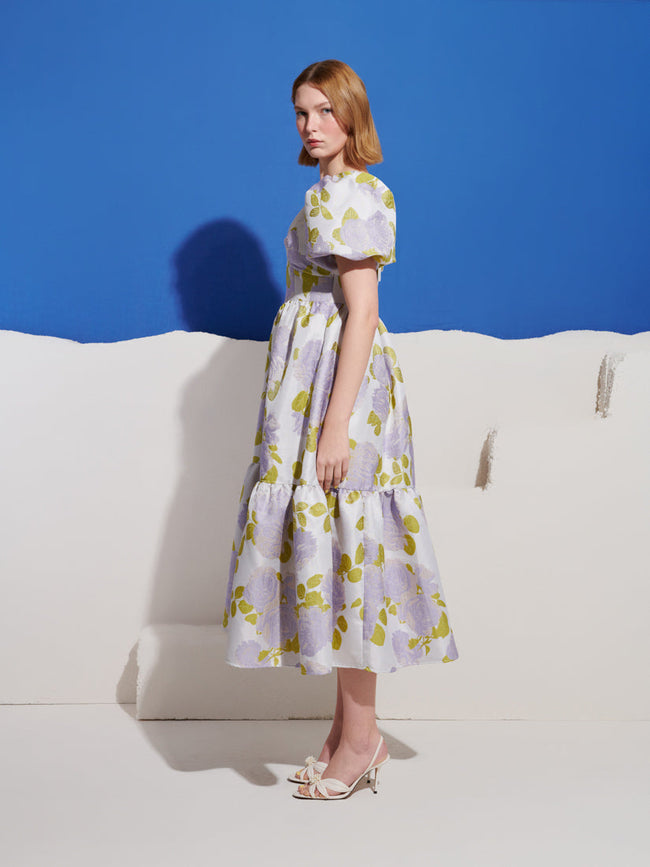 Fig Flora Jacquard Midi Dress Main Image