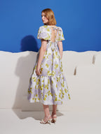 Fig Flora Jacquard Midi Dress