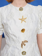 Milos Brooches Mini Dress