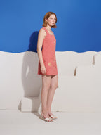 Island Life Embroidered Mini Dress