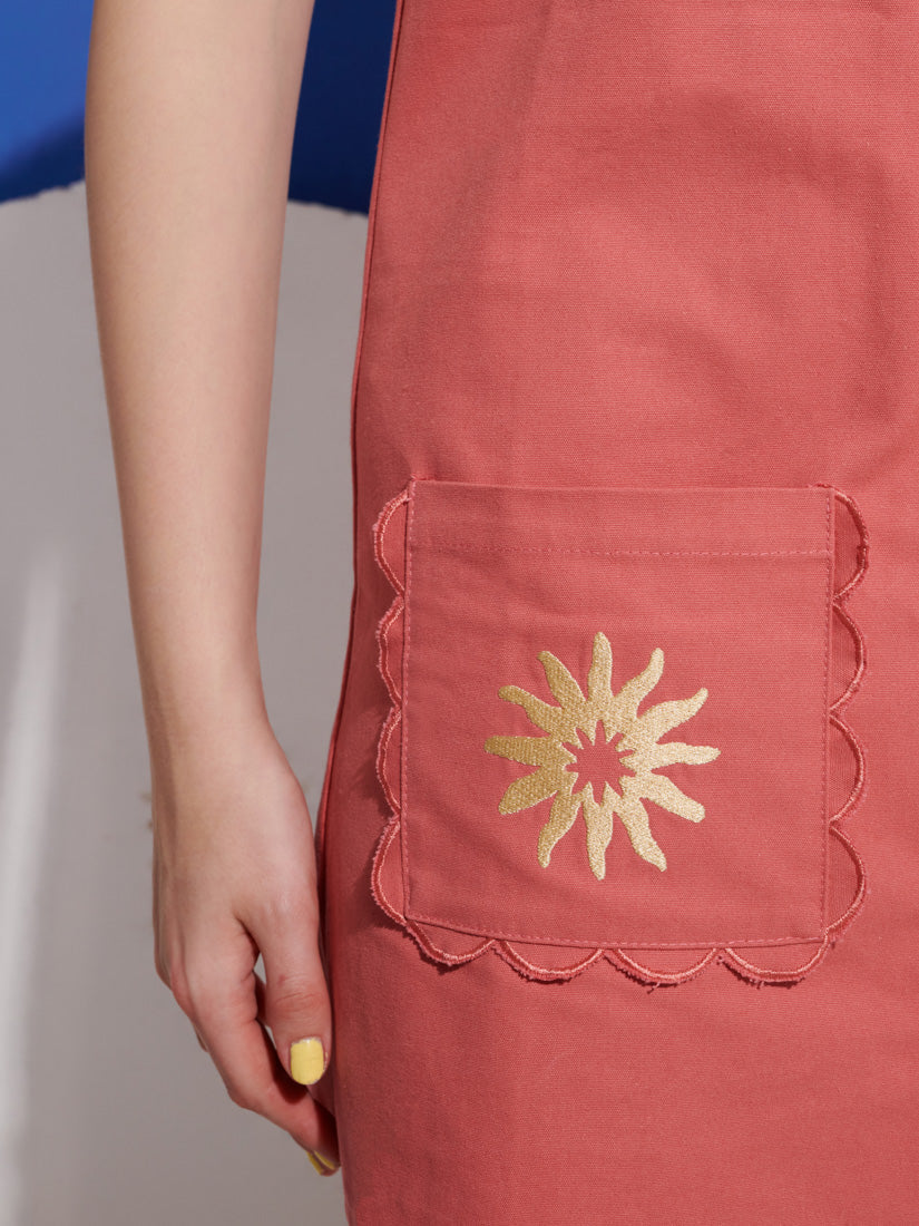 Island Life Embroidered Mini Dress