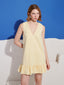Lemon Zest Embellished Mini Dress