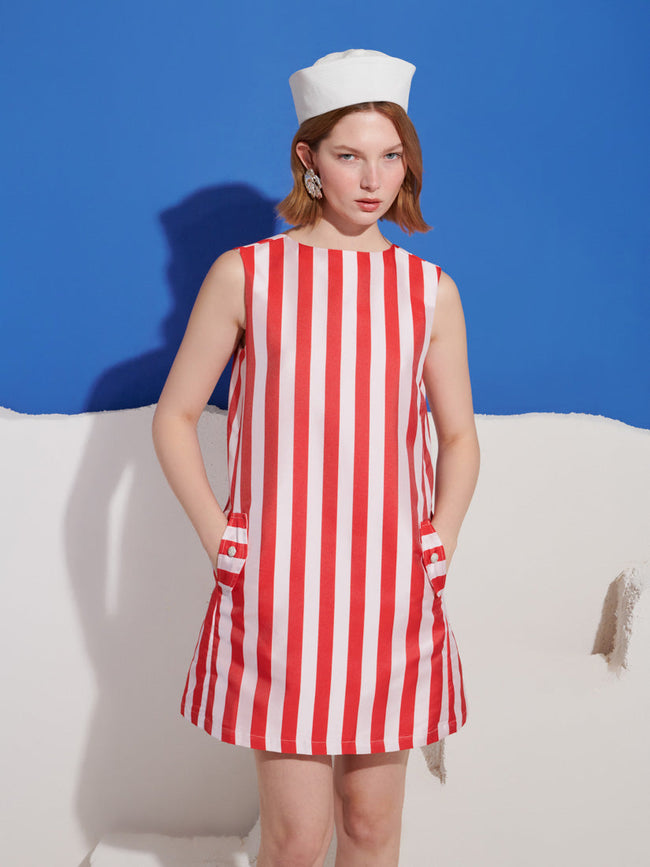 Tinos Stripe Mini Dress Hover Image