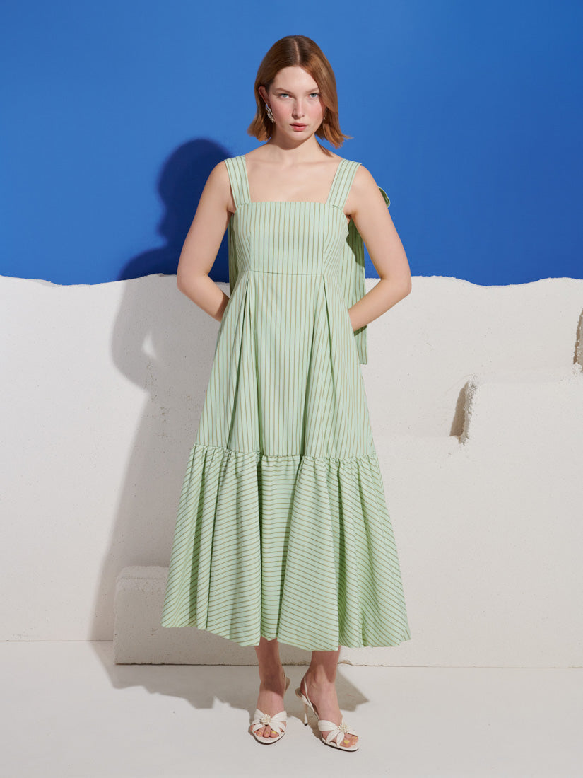 Caper Stripe Maxi Dress