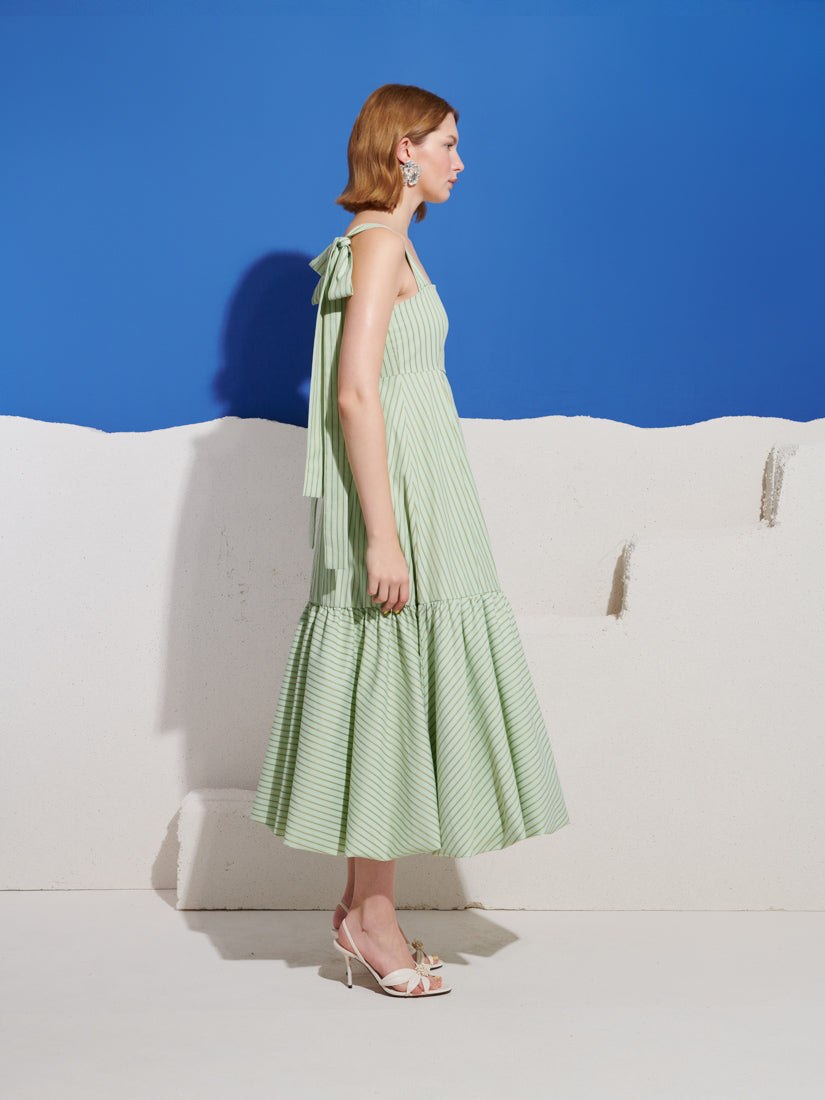 Caper Stripe Maxi Dress