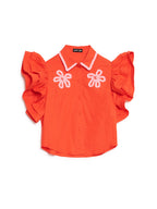 Apricot Sky Trim Top