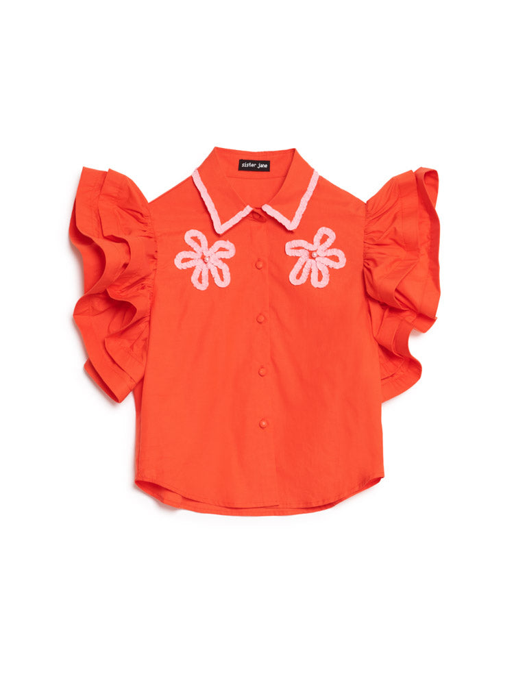Apricot Sky Trim Top