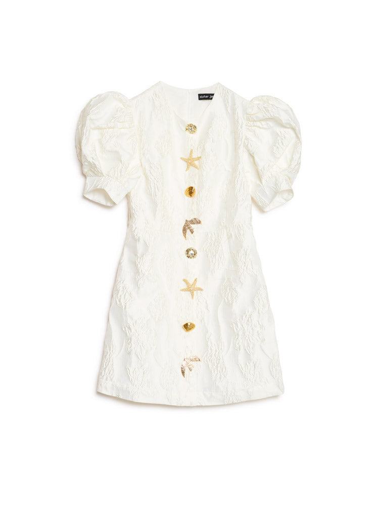 Milos Brooches Mini Dress