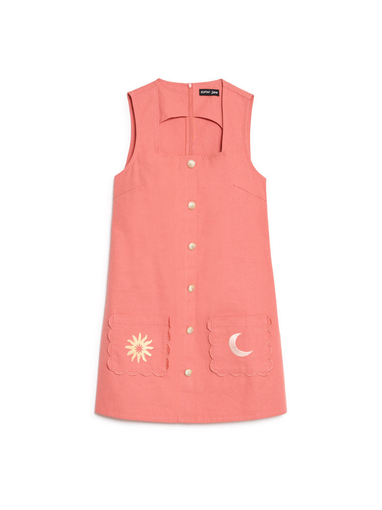 Island Life Embroidered Mini Dress