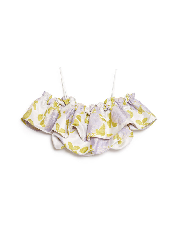 Fig Flora Jacquard Ruffle Top